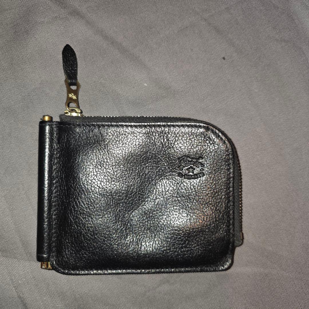 レザー製二つ折りケース 黒