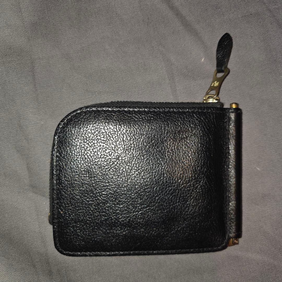 レザー製二つ折りケース 黒