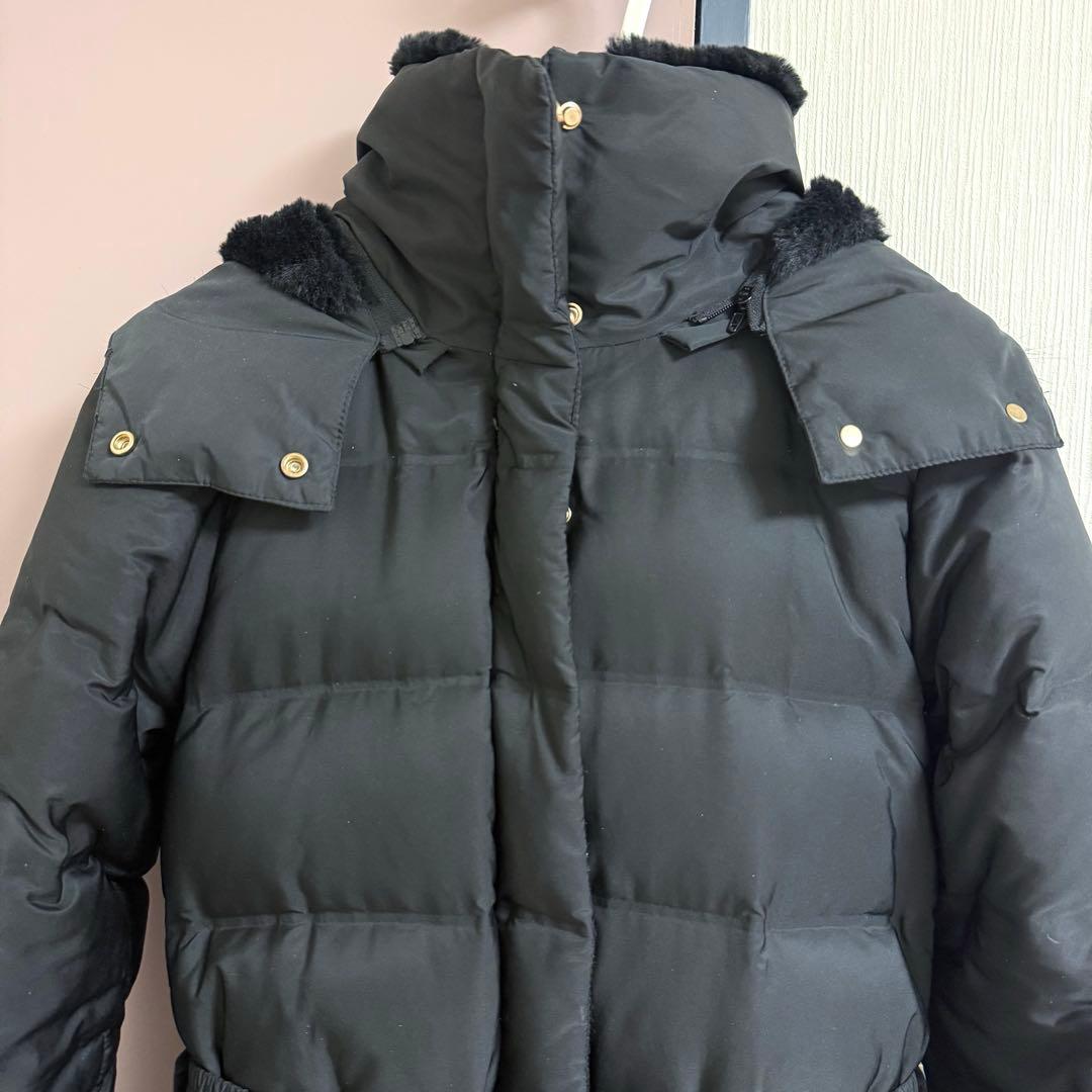 ZARA ザラ フェイクファーフーデッドダウンパフジャケット ダウンコート