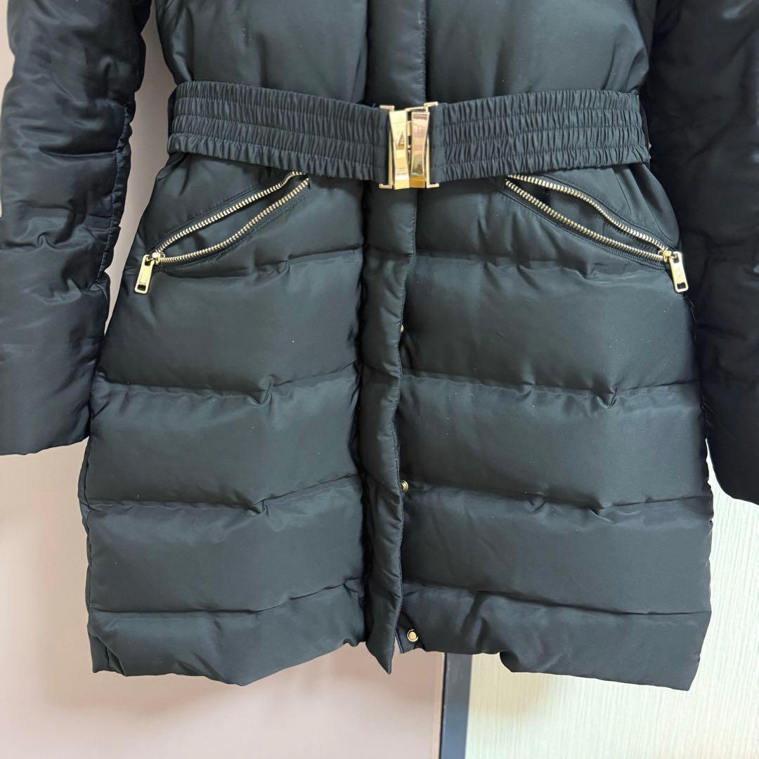 ZARA ザラ フェイクファーフーデッドダウンパフジャケット ダウンコート