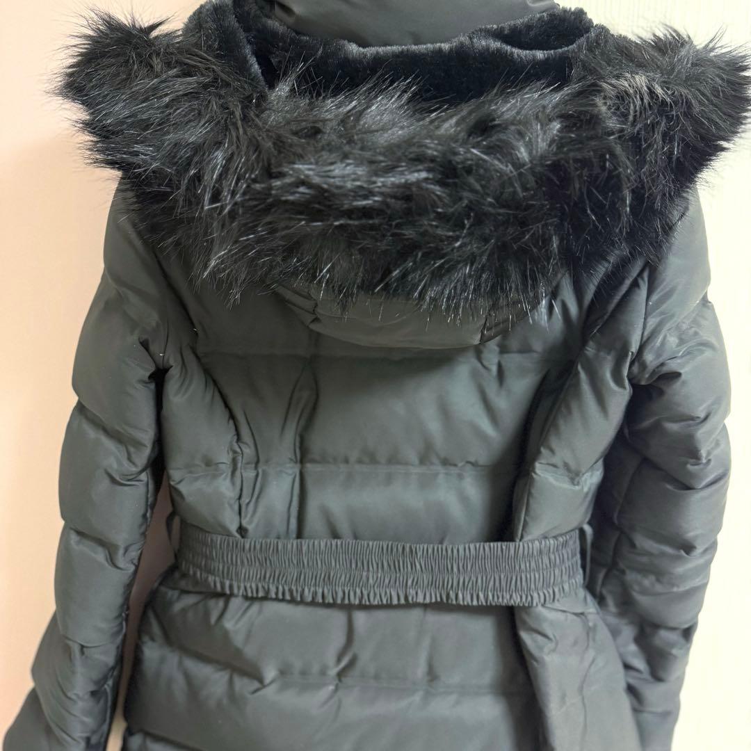 ZARA ザラ フェイクファーフーデッドダウンパフジャケット ダウンコート