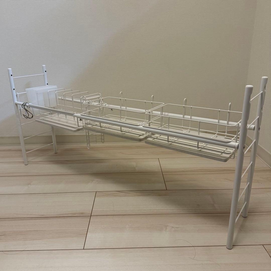 【美品】シンク上 水切りラック 珪藻土吸水トレー 燕三条