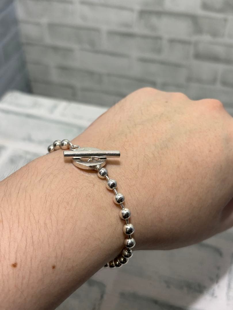 希少　オールドグッチ　GUCCI ラリアット　Tバー　ボールチェーン　ブレス