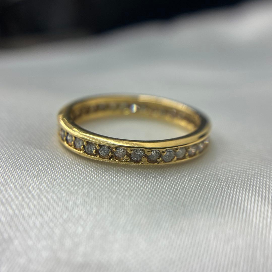 37:K18ダイヤモンドフルエタニティリング ダイヤ0.5ct サイズ11号