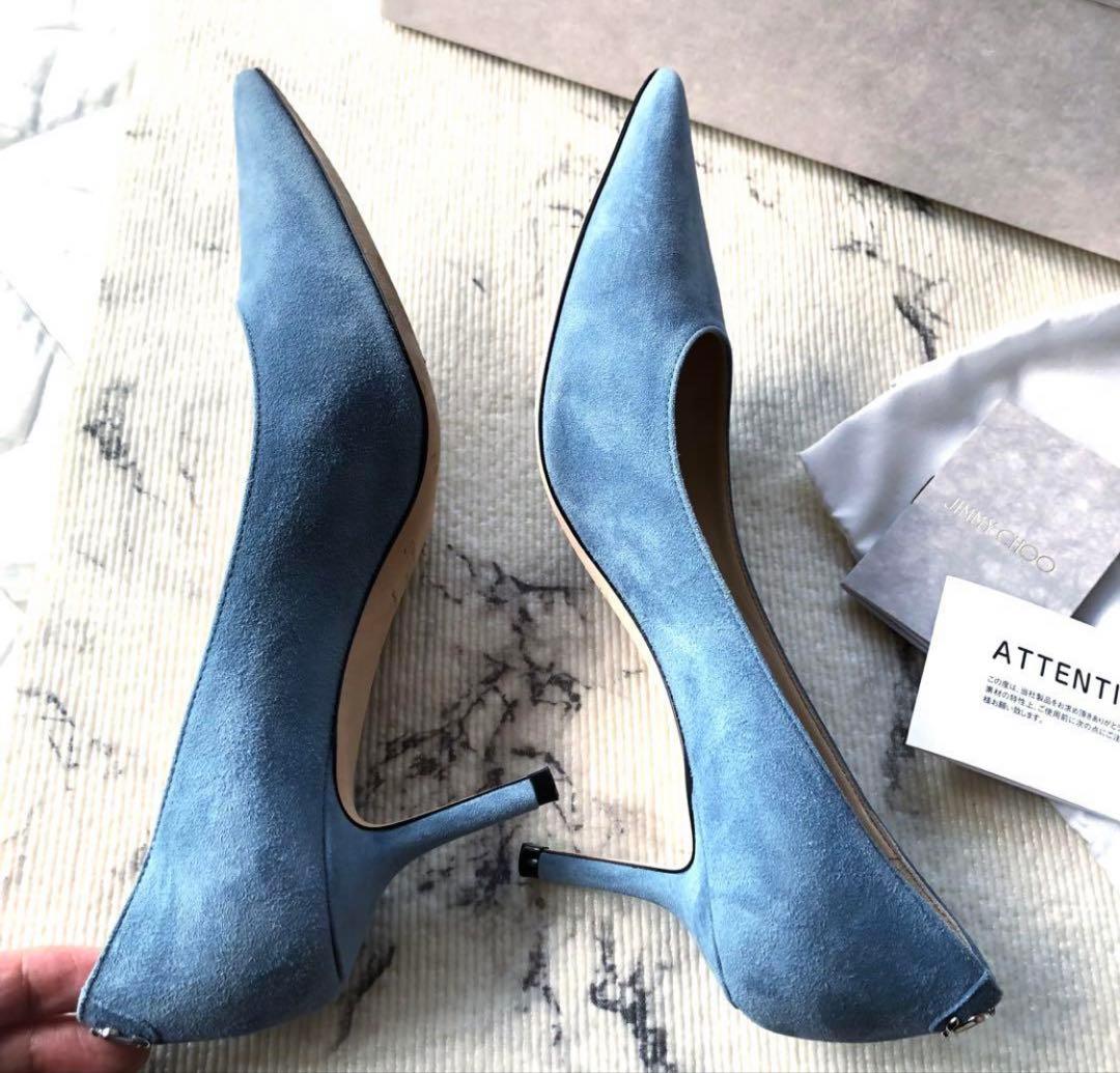 1/26迄値下げ⭐︎Jimmy Choo 青 スエード ハイヒール