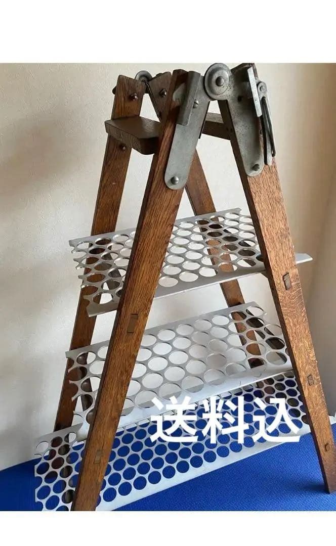【最終値下げ/送料込】ヴィンテージ_ハシゴ_ラダー_木製_アンティーク 梯子
