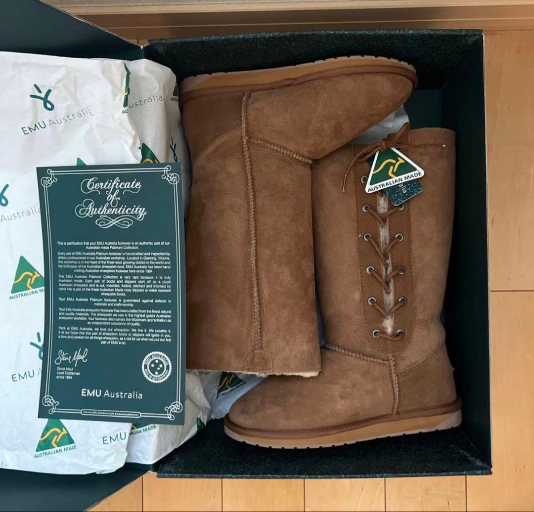 極美品 EMU Australia Platinum Hi Lace UGG