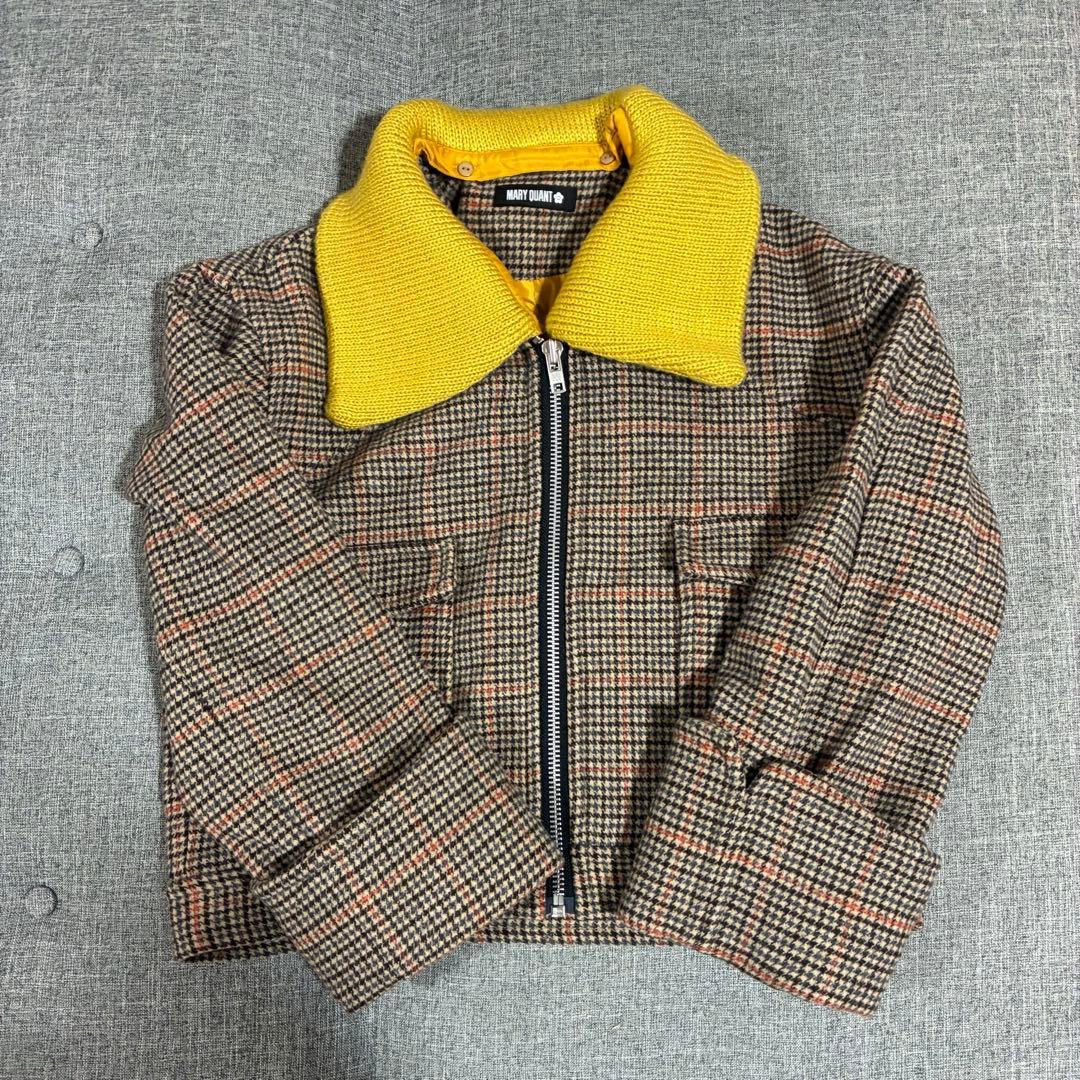 2wayチェック柄　アウター　マリークワント　MARY QUANT ジャケット