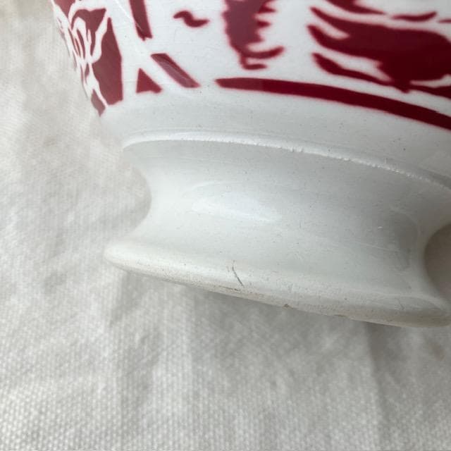 ◆レア◆リュネヴィル白鳥カフェオレボウル赤スワンサルグミンヌ雅姫さんハグオーワー