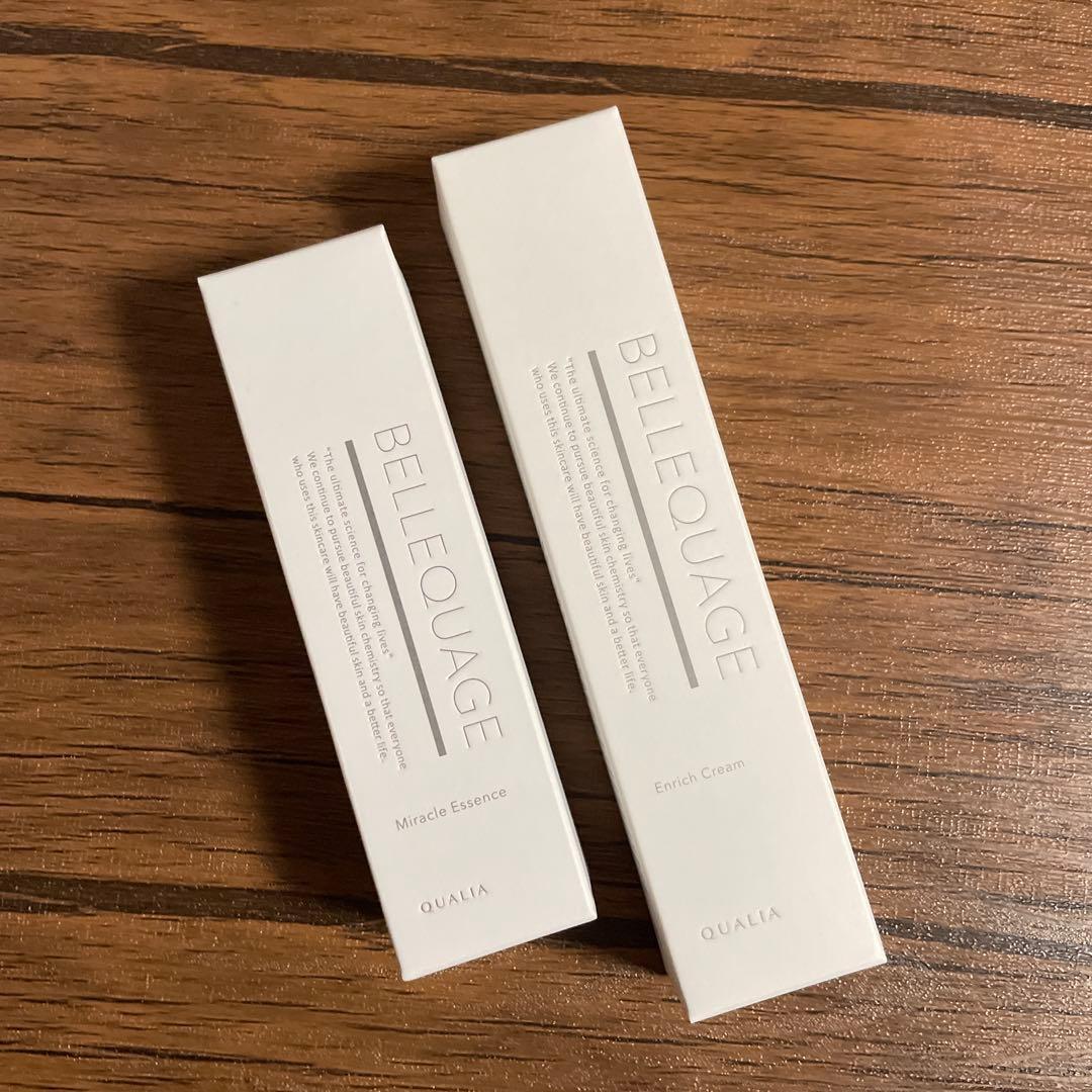 【新品】クオリア ベルクアージュ 美容液×エンリッチクリームset ヒト幹細胞