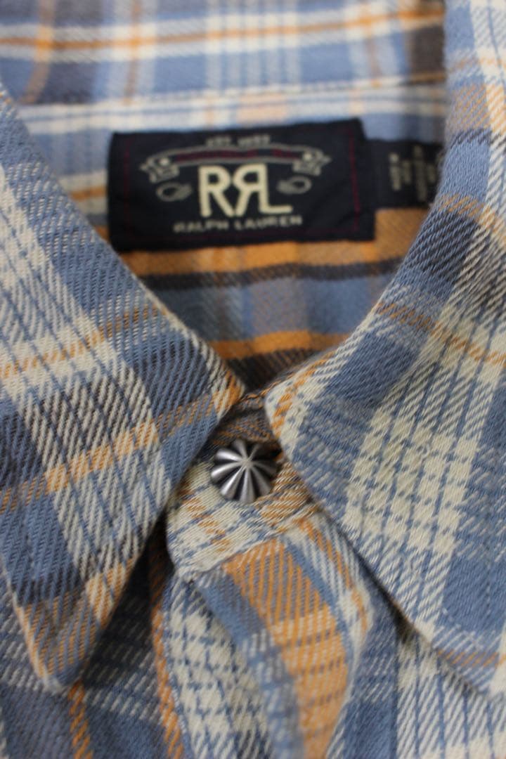 RRL スリムフィットチェック　ツイルウエスタン　シャツ　極美品　週末限定価格❗️