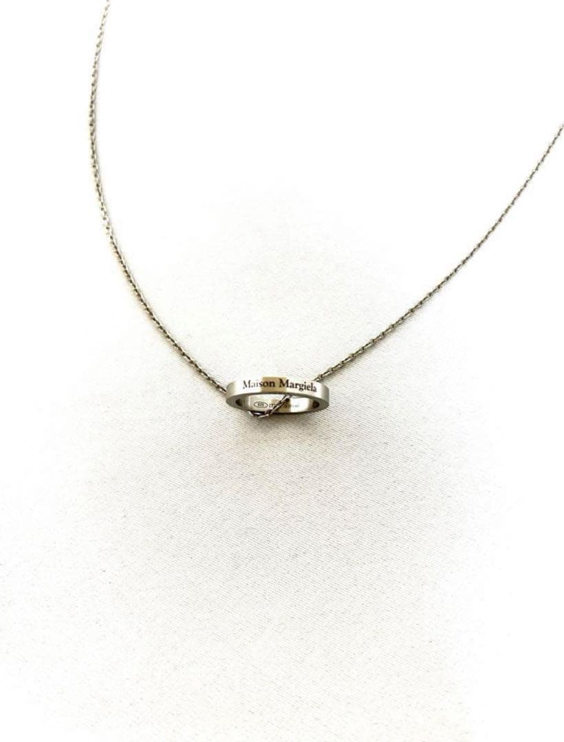 匿名配送新品 Maison Margiela ロゴペンダントリング ネックレス