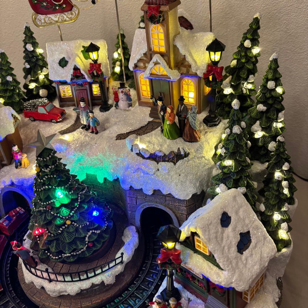 美品✨コストコ クリスマス オルゴール LED付き置物 音楽付き
