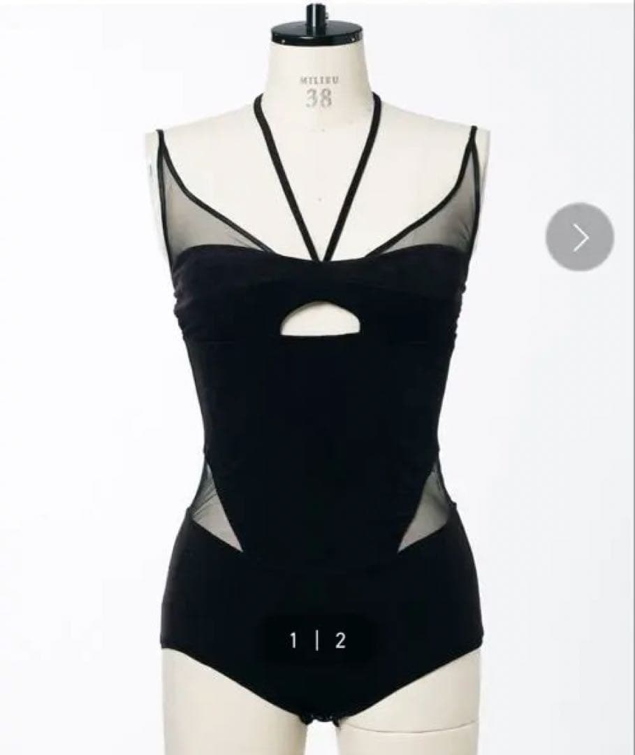 下着・アンダーウェア FETICO SHEER PANELED VELOUR BODYSUIT