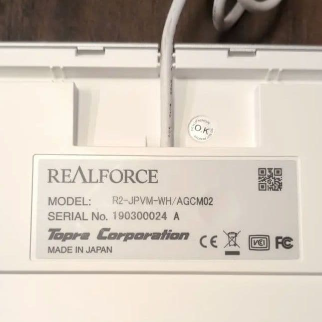 東プレ Realforce for Mac / R2-JPVM-WH 144キー