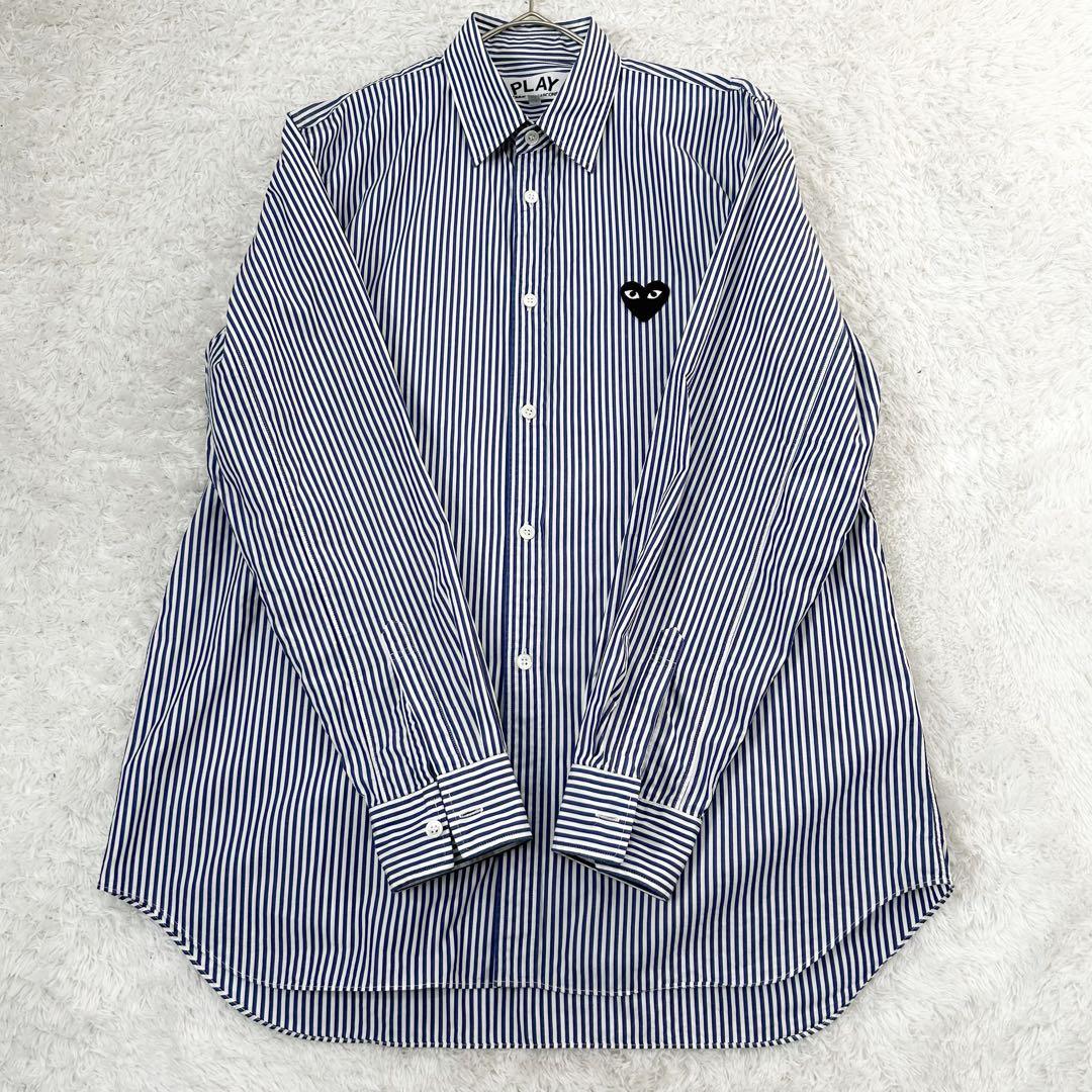 美品✨PLAY COMME des GARCONS 定番長袖ストライプシャツ　M