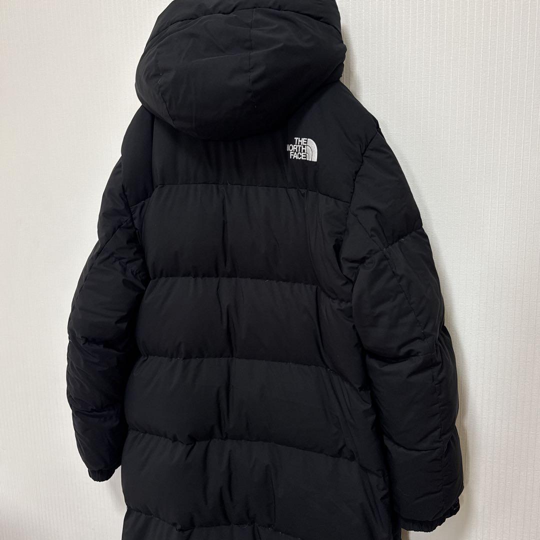 【美品&刺繍ロゴ】ノースフェイス　ダウンコートジャケット　黒　メンズＬ