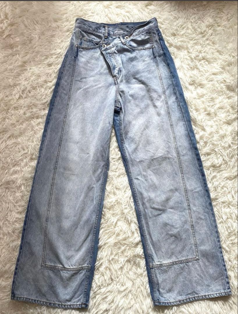 2024年3.3万　美品　グレースコンチネンタル　ラップワイドデニムパンツ