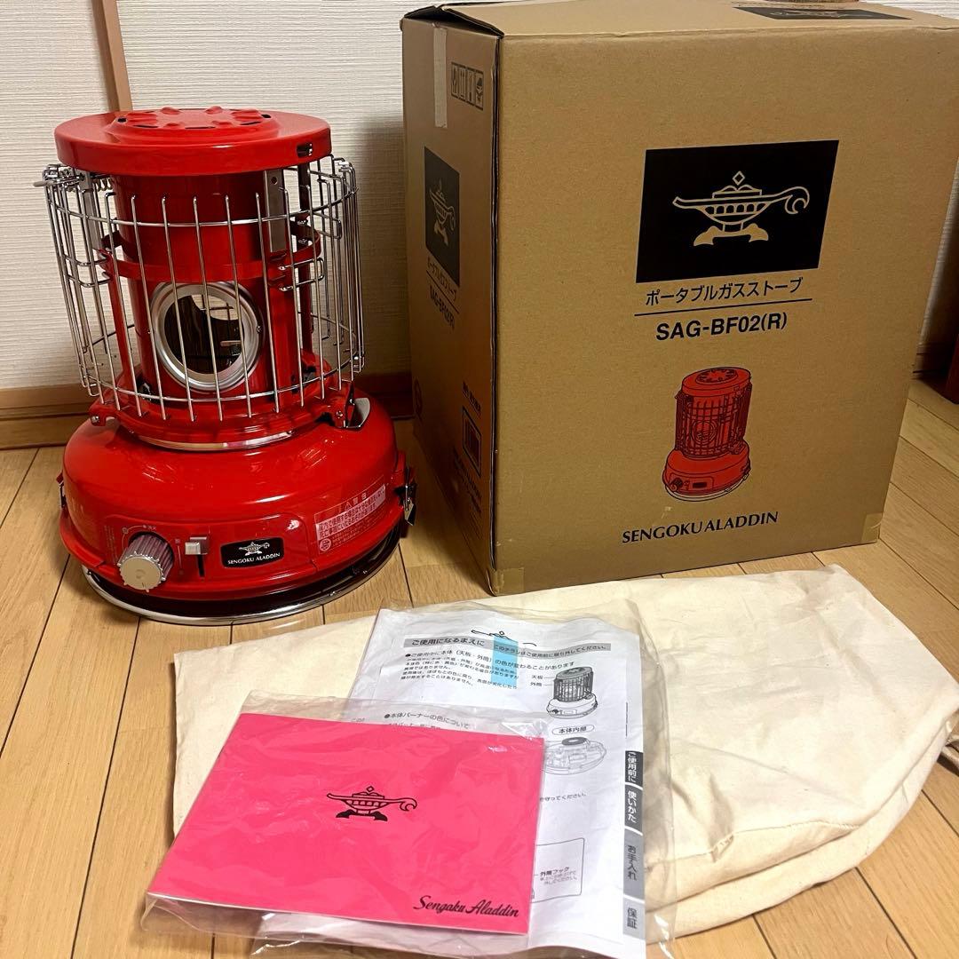 美品 センゴクアラジン ポータブルガスストーブ SAG-BF02赤 アラジン