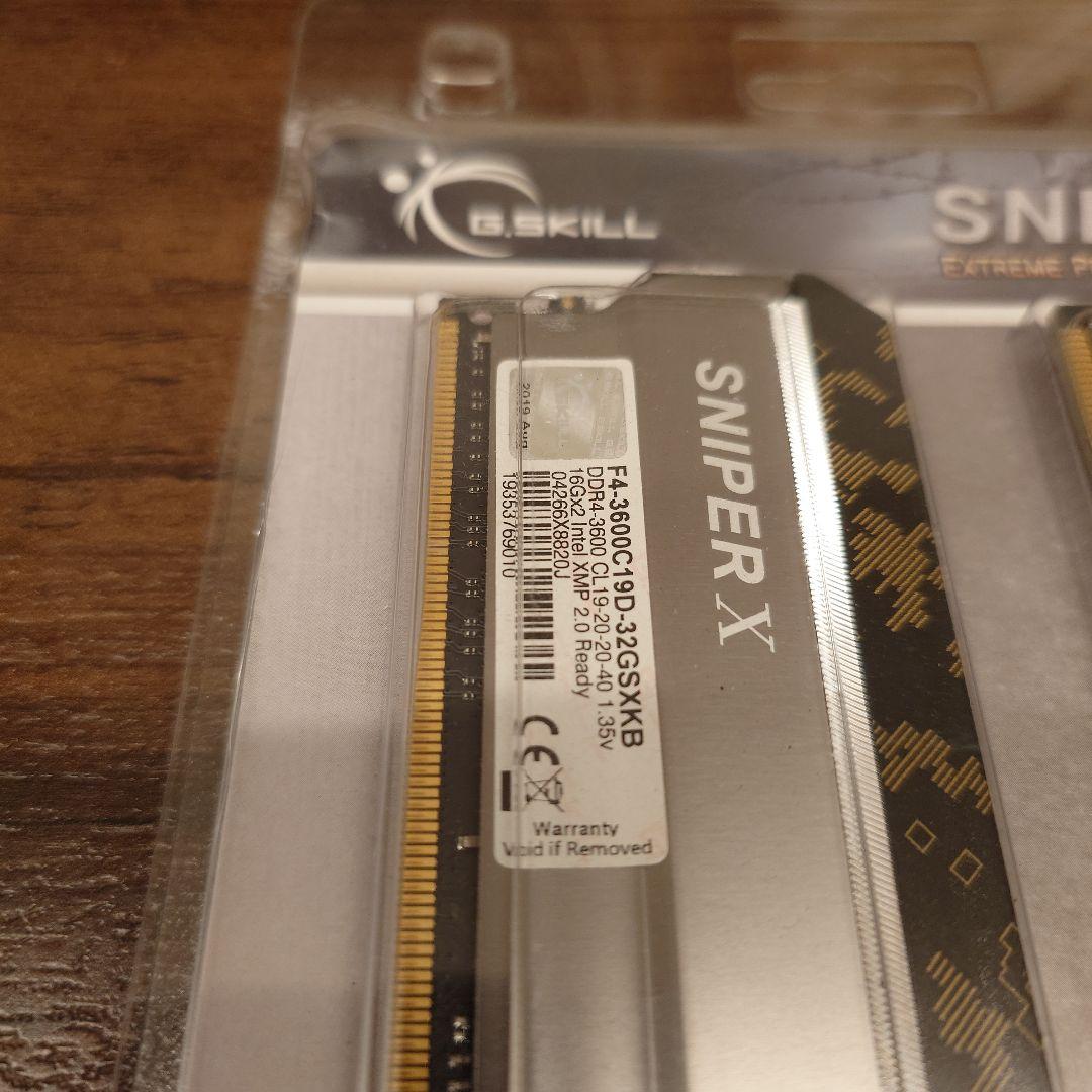 m*b様 DDR4メモリ G.SKILL 32GB(16GB*2) 3600MH