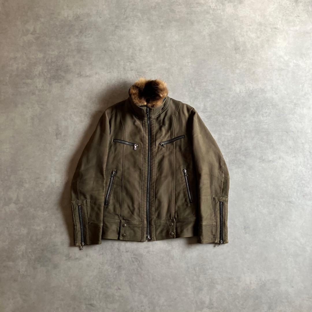 00s y2k archive shellac fur jacket お兄系