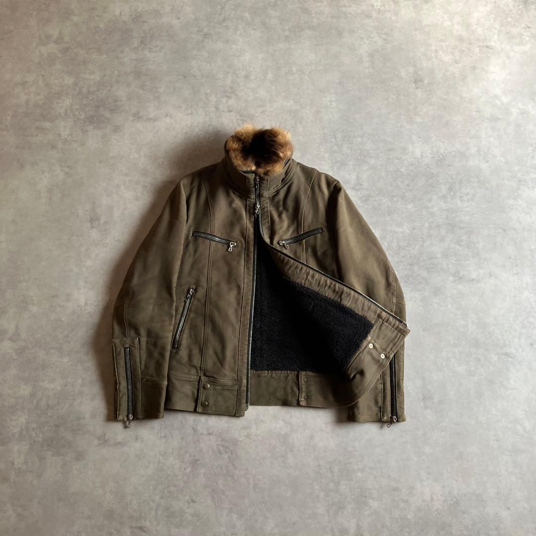 00s y2k archive shellac fur jacket お兄系