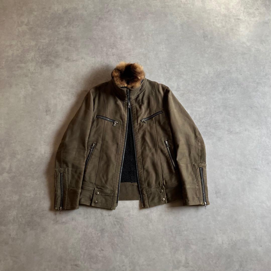 00s y2k archive shellac fur jacket お兄系