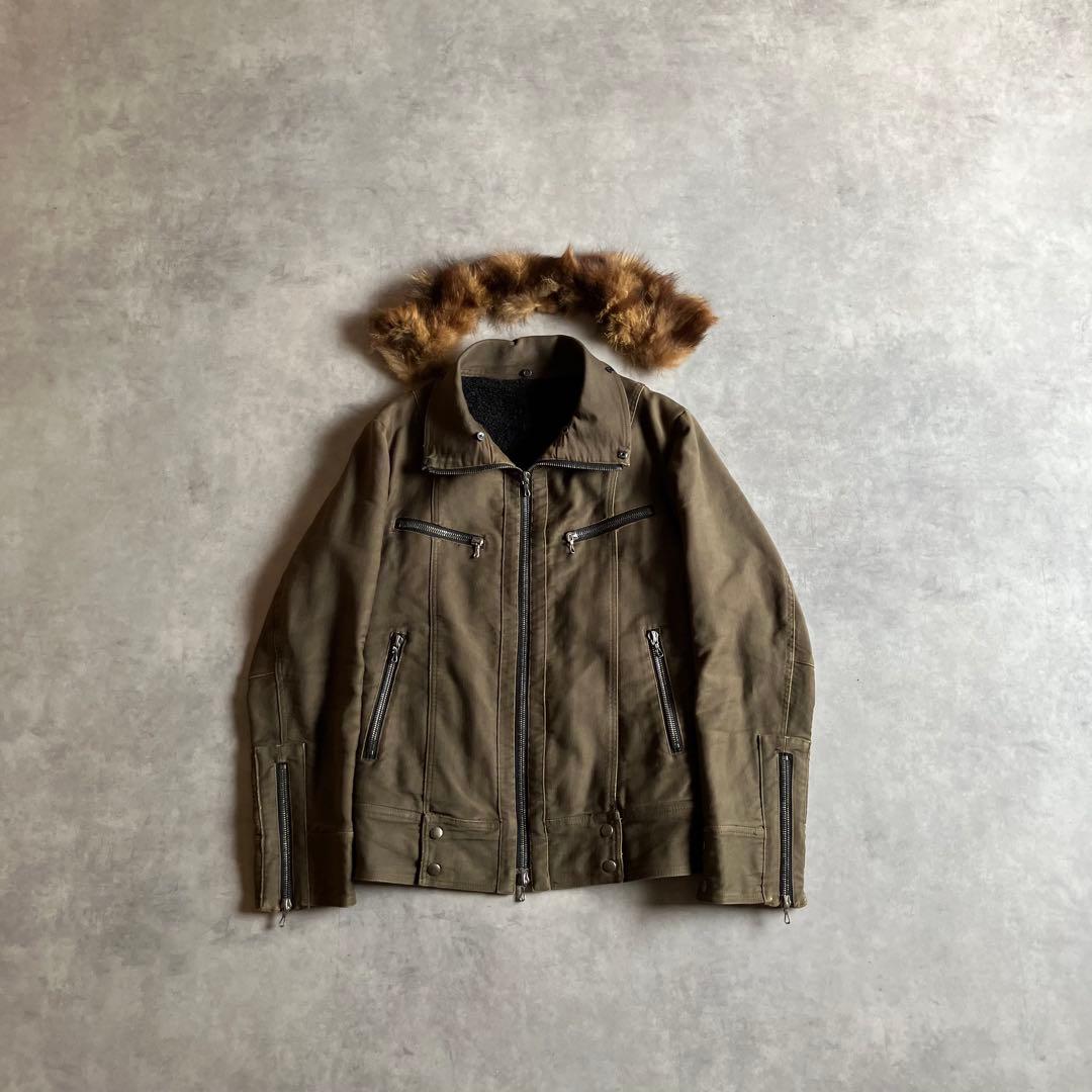 00s y2k archive shellac fur jacket お兄系