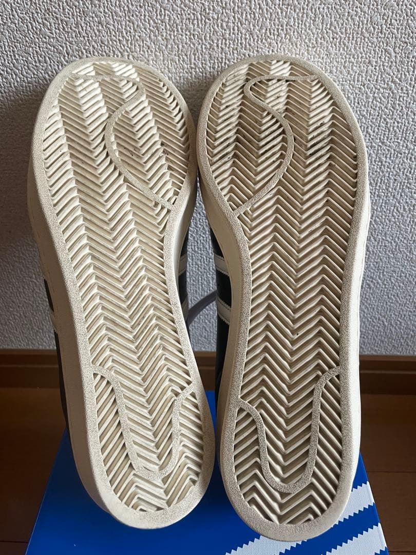 スーパースター vintage スニーカー adidas ブラックレザー 29