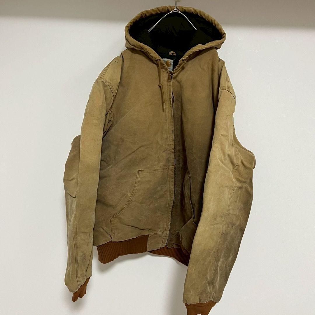 YBJ37【US輸入】Carhartt　アクティブジャケット【2XL相当】茶色