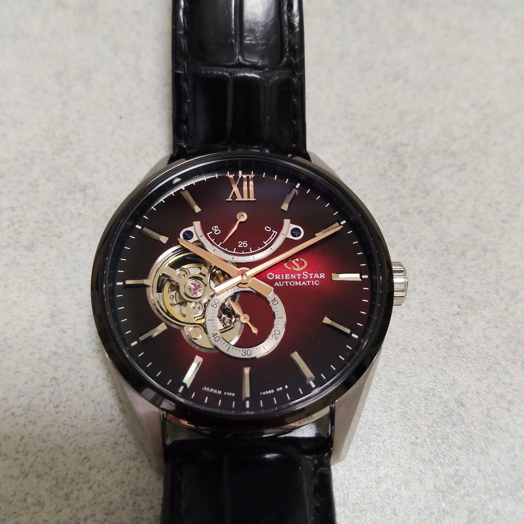 ★シルバーしん★ORIENT STAR 自動巻き 腕時計 スリムスケルトン