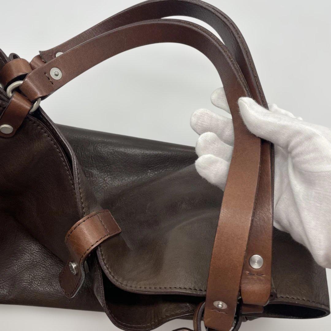 BEAU DESSIN S.A. レザートートバッグ ブラウン系 本革仕様