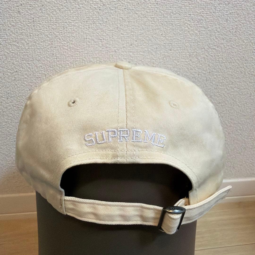 【希少】Supreme S Logo 6-Panel Cap ivory Sロゴ