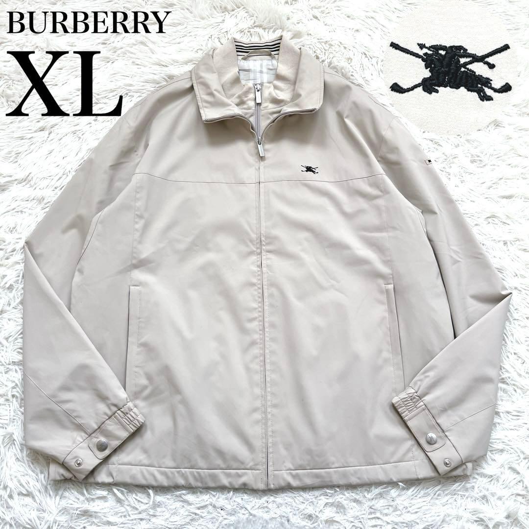【入手困難】バーバリー ジップジャケット　アイボリー ホース刺繍 ロゴボタン