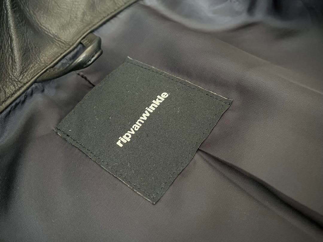 ★美品★rip van winkle★レザーライダース★ブラック★サイズ３★