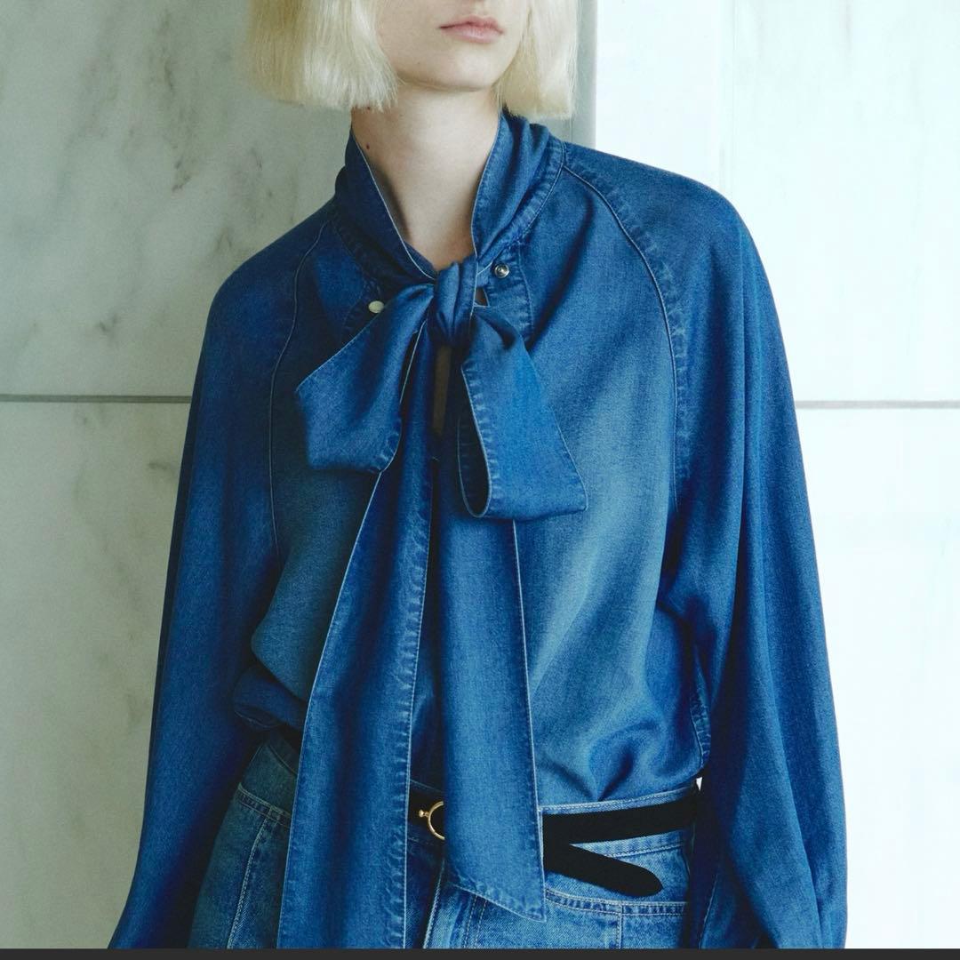 アルアバイル　完売商品　今季　デニムボウタイブラウス