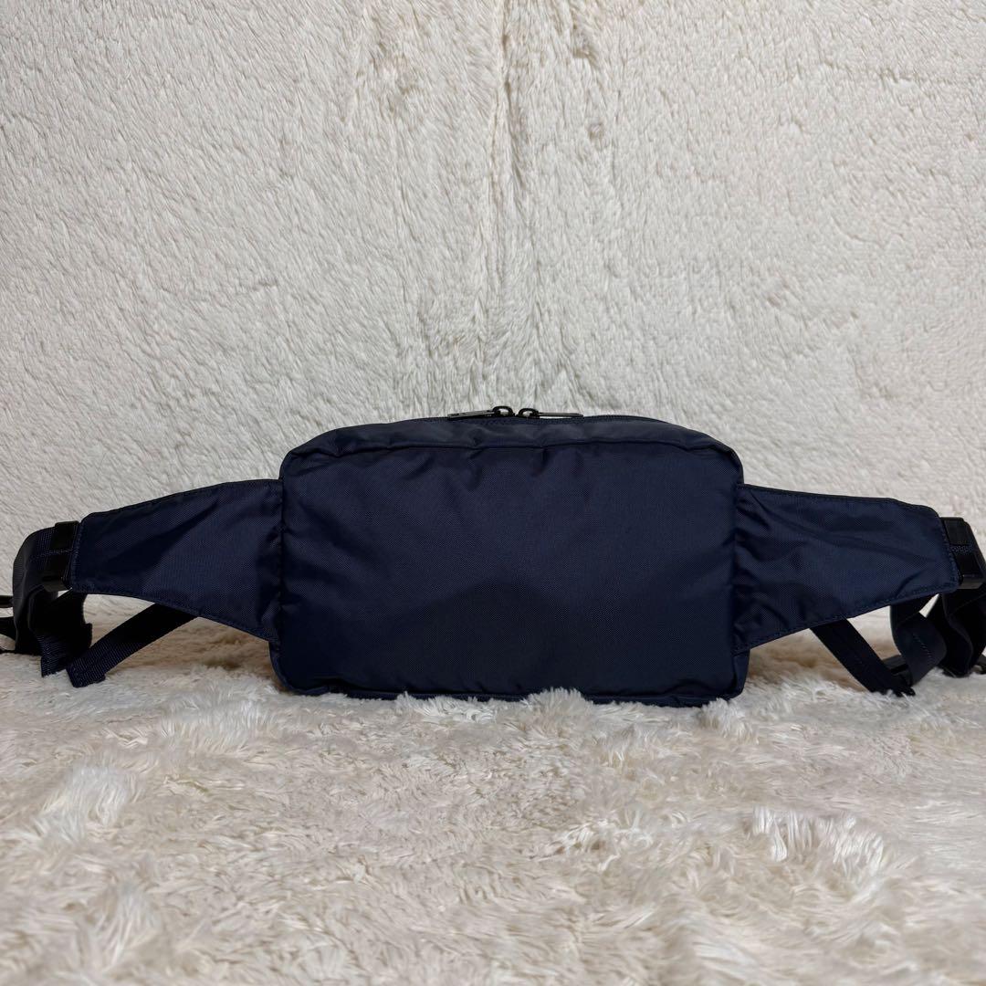 ほぼ新品 ポーター フラッシュ ウェストバッグ ボディバッグ ネイビー