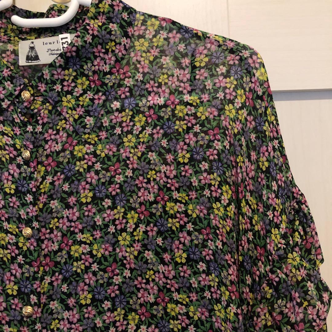 ルールロジェットleur logette シルク フラワープリント ブラウス