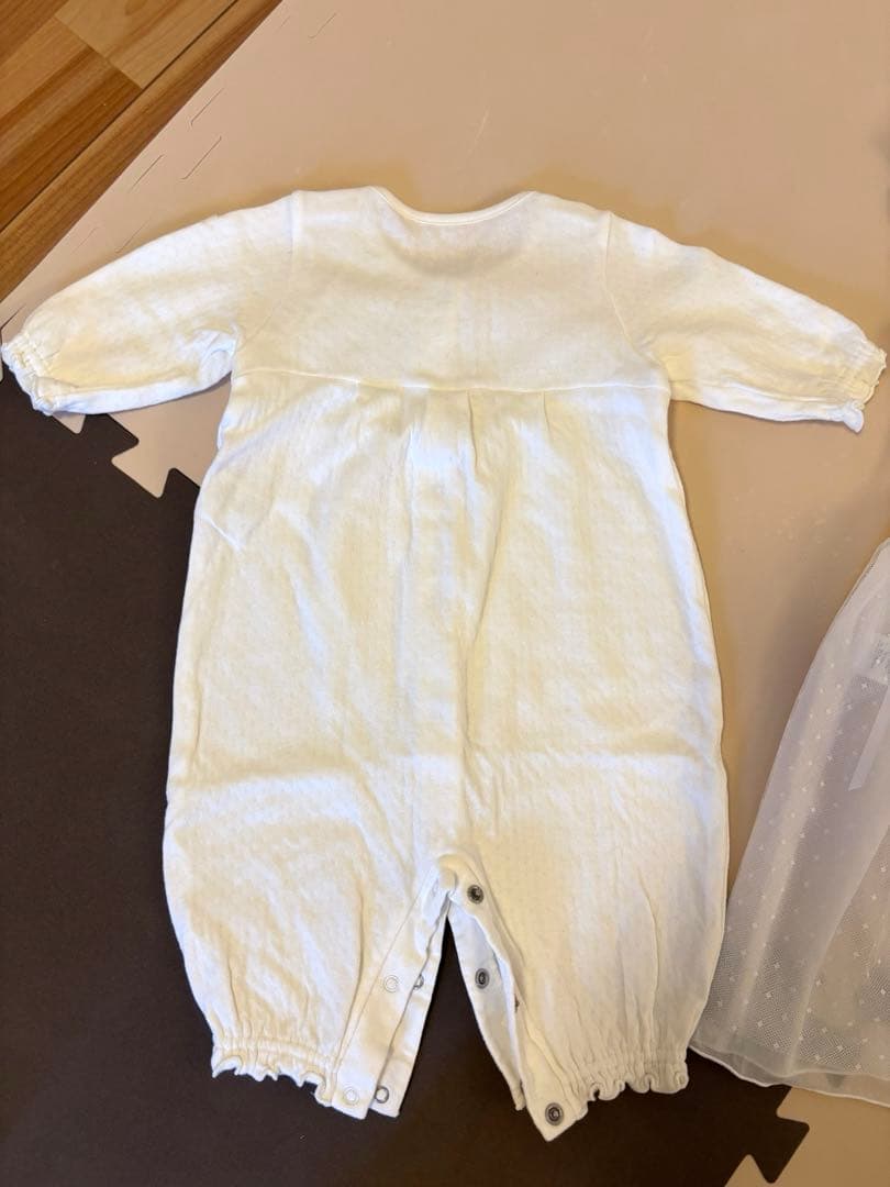 ミキハウスベビードレス通年用3点セット美品