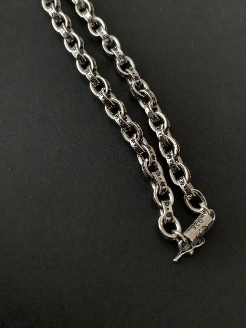 クロスドッグタグ　ペーパーチェーン　ネックレス
