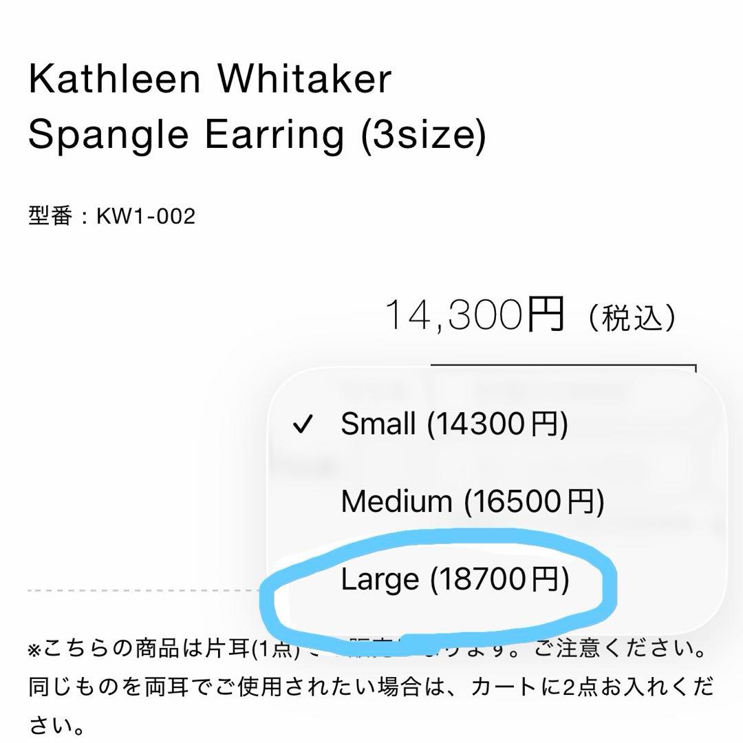 キャスリーン ウィテカー ゴールドサークルピアス 2個　14金