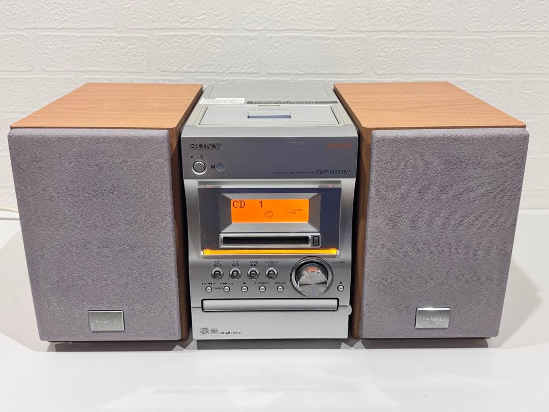 【完動品】 SONY CMT-M333NT & MDディスク3枚