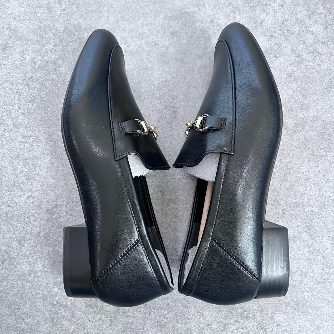 【新品半額】Fin本革ビットローファー25cm黒