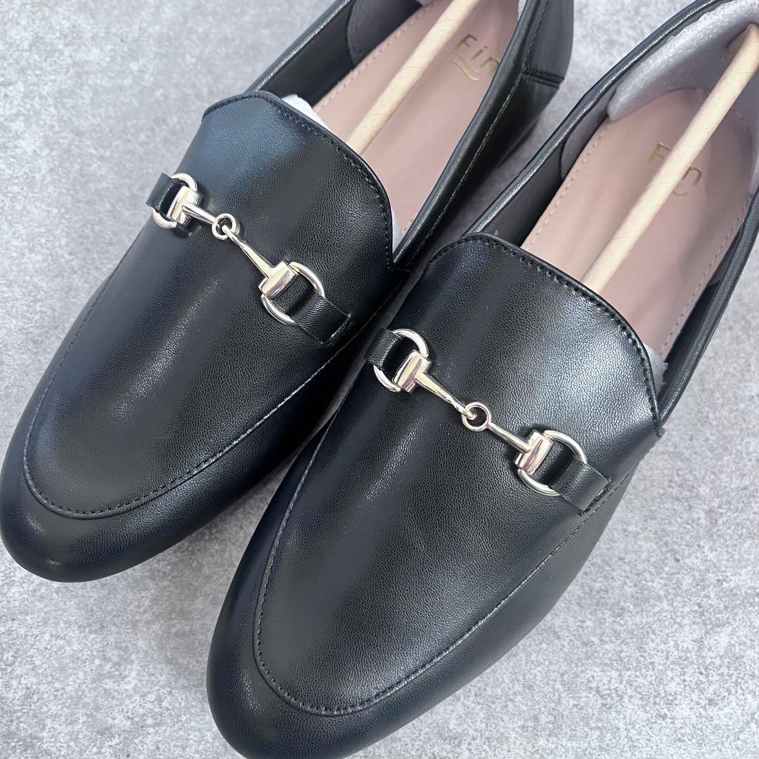 【新品半額】Fin本革ビットローファー25cm黒