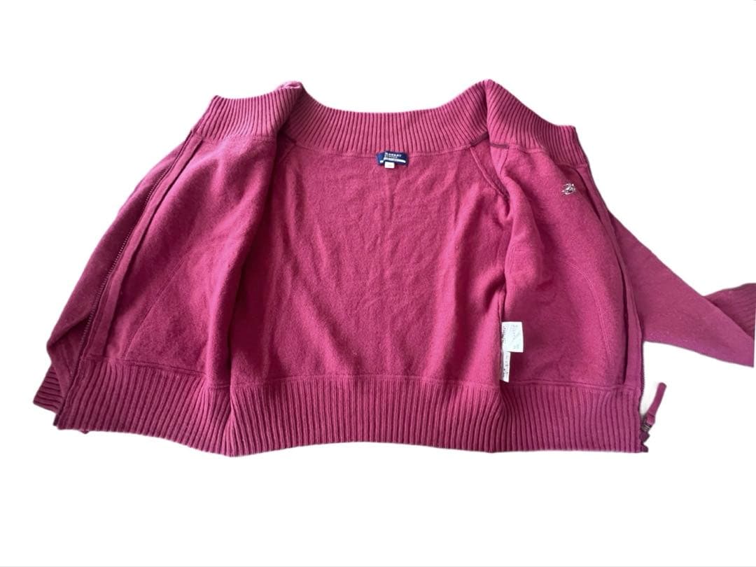 バーバリーブルーレーベル　カーディガン　ニットセーター　オフショルダー　ピンク系