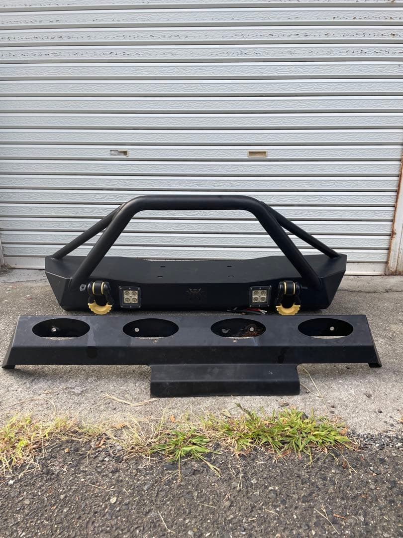 JLラングラー　スチールバンパー　猪狩り　ショートバンパー　スキッドプレート付き