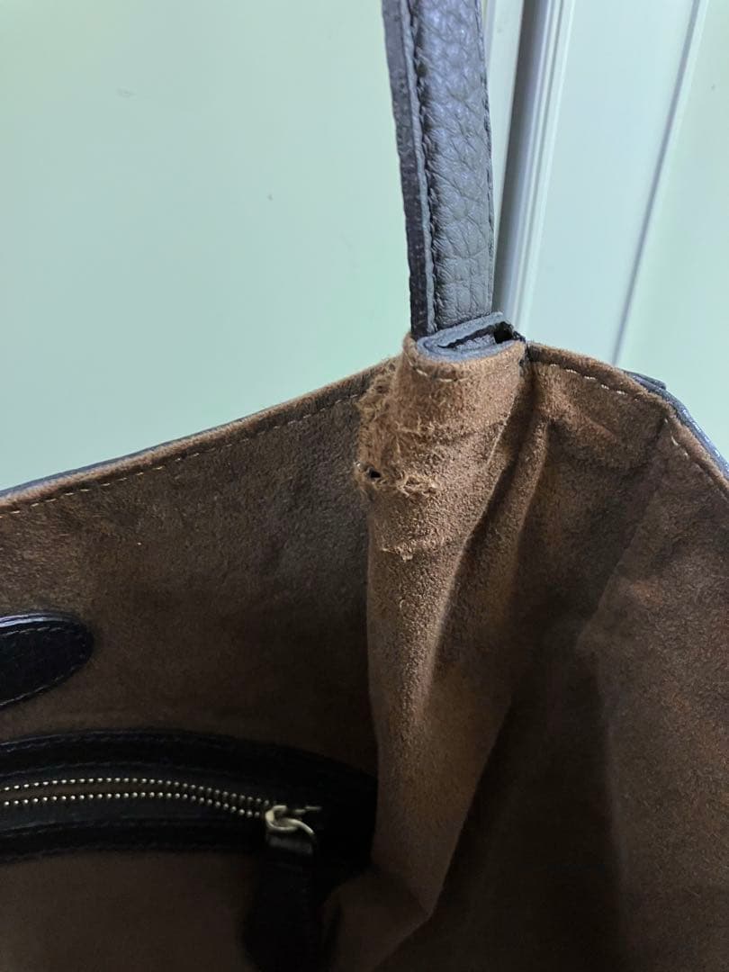 【THE WARMTHCRAFTS】BLACK シボ革 tote-BAG