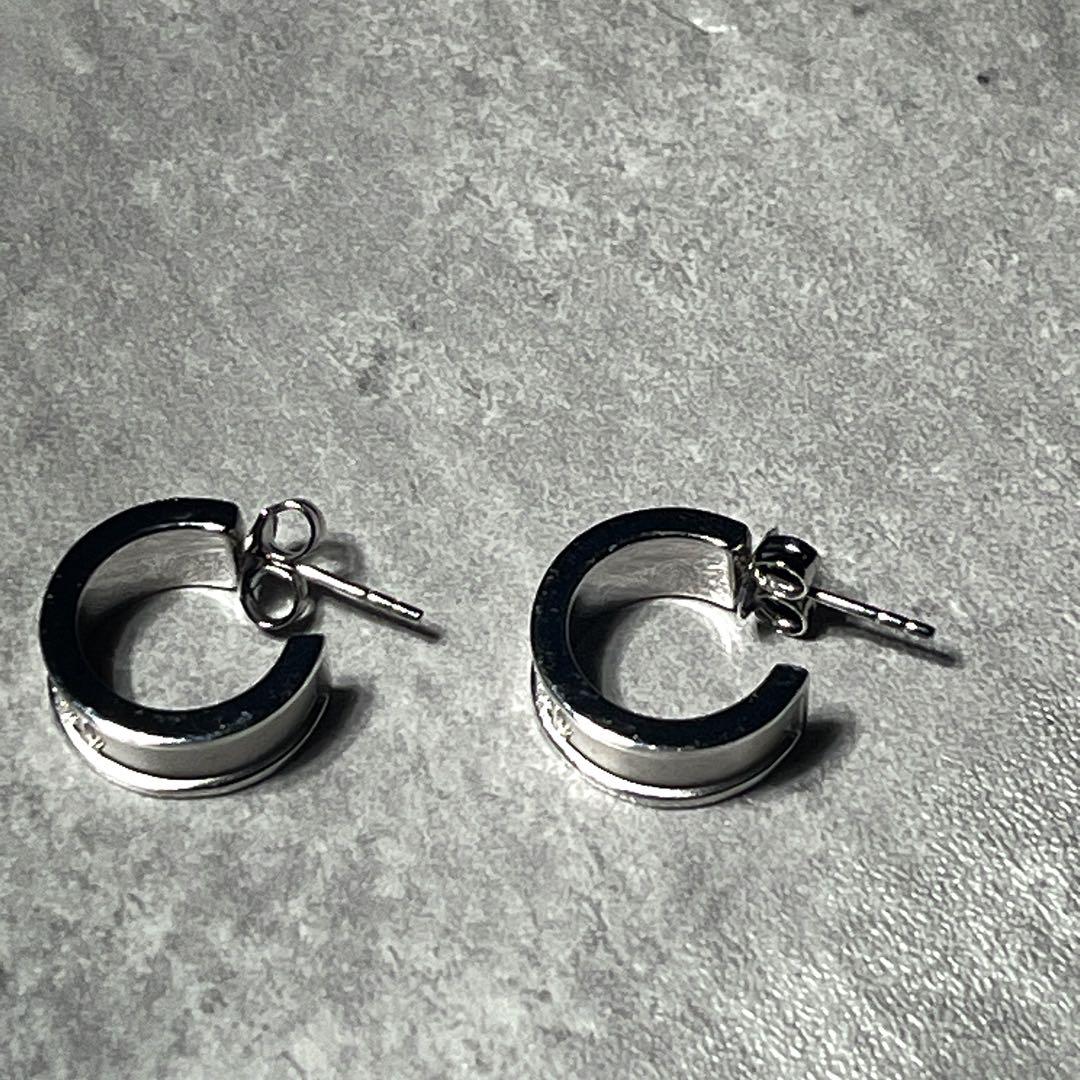 超希少　DIESEL ディーゼル メンズ 両耳用 フープピアス 925刻印有り