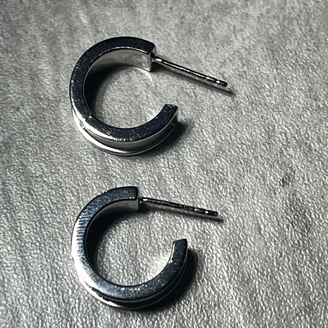 超希少　DIESEL ディーゼル メンズ 両耳用 フープピアス 925刻印有り