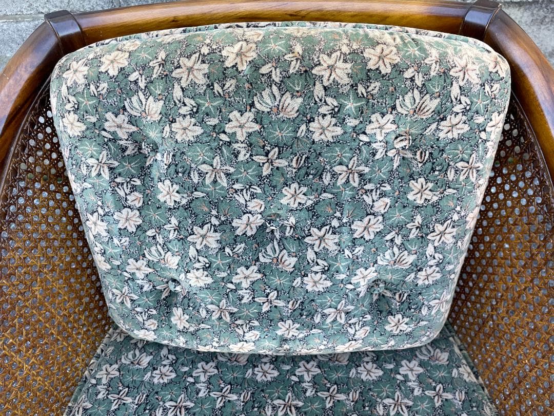 ★ カリモク コロニアル 一人掛け ソファ シングルソファ 古家具 昭和レトロ